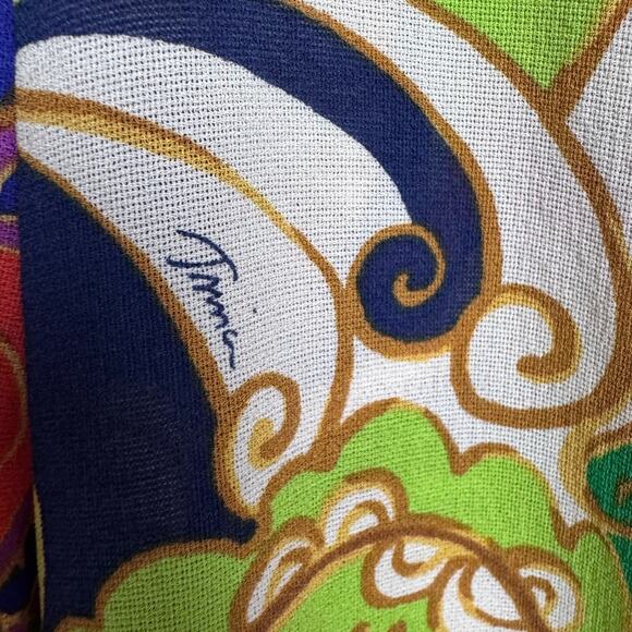 Trina Turk Off Shoulder‎ Silk Blend Small Top Tassel Paisley boho maximalist - Picture 9 of 13